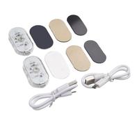 2Pc Ricaricabile USB Auto LED Touch Lights Multicolore Illuminazione Ambiente Con Forte Adsorbimento Per Interno Tetto Bracciolo Portabicchieri Portaoggetti