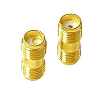 2pc RP SMA Jack pin interno a femmina RF coassiale adattatore convertitore accoppiatore dritto placcato in oro