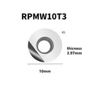 2PC RPMW10T3 Pcd-Polycrystalline Diamante Mulino Index Carbide Inserire for