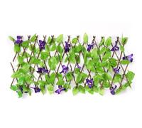 2PC Siepe Artificiale Sintetica,200x40cm Siepe Artificiale Per Balconi Con Fiori, Siepe Finta Artificiale Ornamentale, Decorativo Per Schermi, Pannelli Di Recinzione Di Piante, Per Patio Casa Backyard