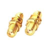 2pc SMA femmina interruttore Jack paratia dado adattatore coassiale RF accoppiatore connettore SMA tipo dritto placcato in oro