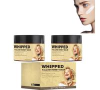 2Pc Tallow And Honey Balm,Beef Tallow Moisturiser,Beef Tallow Skincare,Cream Tallow Honey Cream For Face And Body,Balsamo Per Il Viso Al Sego e Al Miele,Per Idratare,Riduce Le Linee Sottili