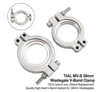 2PC TiAL MV-S 38mm Wastegate V-Band Clamp Set Kit with Screws Nuts and Seals H7