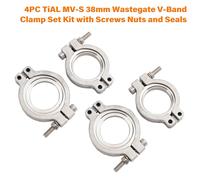 2PC TiAL MV-S 38mm Wastegate V-Band Clamp Set Kit with Screws Nuts and Seals H7