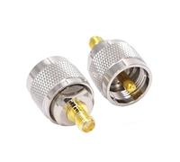 2pc UHF-SMA SMA Femmina Maschio A UHF Maschio PL259 SO239 Connettore RF Coassiale Adattatore Coassiale(UHFJ-SMAK)