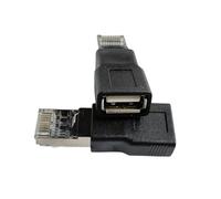 2Pc USB a RJ45 Ethernet Adapter USB femmina a RJ45 maschio NetworkingDongle per computer portatile Router 100Mbps rete stabile