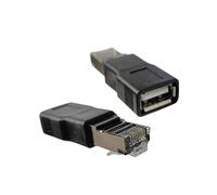 2Pc USB a RJ45 Ethernet Adapter USB femmina a RJ45 maschio NetworkingDongle per computer portatile Router 100Mbps rete stabile