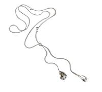 2pc Vintage Spotted Stone Water Drop Pendant Adjustable Long Chain Necklace For Women Autumn Winter Accessories(Color1)
