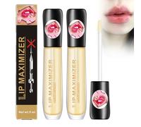2Pc Vitamin e Lip Serum,Lip Plumping Serum Instant Lip Filler,Lip Gloss Plumper,Vitamin E Lip Plumping Serum,Plumping Lip Balm Lascia,Elimina La Secchezza Rughe Migliora La Lucentezza Paffuta