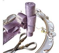 2pc Wired Iridescent Craft Ribbon Lace Chiffon Silk Wedding Decoration Hand Torn Raw Edge Bouquet Bridal Packaging(Color06)