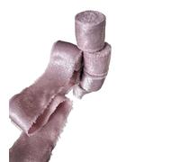 2pc Wired Iridescent Craft Ribbon Lace Chiffon Silk Wedding Decoration Hand Torn Raw Edge Bouquet Bridal Packaging(Color10)