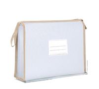 2pc Zippered Subject File Bag, Transparent A4 Work & Exam Storage, Thickened Tote For Papers, Homework(E 24.4x32.8cm)