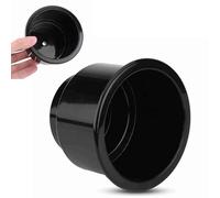 2pca Boat Cup Holder, Universal Plastic Cup Drink Holder with Insert Drain Hole for Marine Rv Boat Yacht Game Table Sofa (Black)