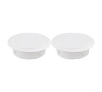 2PCCS, Copertura per foro dell'aria condizionata, 100 mm, copertura decorativa per foro da parete per tubi AC, rivestimento protettivo rimovibile in PP, bianco, confezione da 2