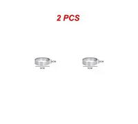 2PCS 1/3/5/8/10/12 Pack 8Cm Stainless Steel Tart Ring, Heat-Resistant Perforated Cake Mousse Ring, Round Ring Baking Doughnut