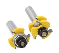 2pcs 1/4 1/2 pollici gambo lingua scanalatura comune assemblare punte del router fresa a forma di T utensili da taglio for la lavorazione del legno(8)