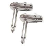 2pcs 1/4 di pollice ad angolo retto Pancake Jack Connettore per Speaker Pedale Board Patch Cable