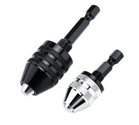 2PCS 1/4 di pollice Hex Shank Keyless Drill Chuck Quick Change Adattatore Convertitore per Trapani a Impatto Accessori per Utensili Elettrici