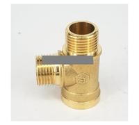 2pcs 1/4" Female x 1/4" Male x 1/4" male Thread Tee 3 Way Brass Pipe fitting Connector for water fuel gas
