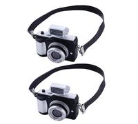 2Pcs 1:4 Scala Mini Camera Prop Ornamento Modello di Macchina Fotografica Vintage, Mini Fotocamera Digitale Miniatura Accessori Decorazione Fotografia Puntelli Ornamento