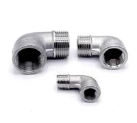 2PCS 1/8 "1/4" 3/8 "1/2" 3/4 "1" Femmina X Filettatura Maschio Strada Gomito Ad Angolo di 90 Gradi SS 304 In Acciaio Inox tubo Raccordo Connettori(1.5 Inch)