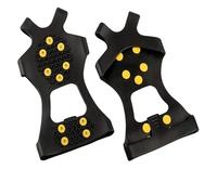 2pcs 10 Steel Studs Crampons Snow Grips Cleats for Ice and Snow Anti-Slip Rubber Traction Cleats Hiking Walking Climbing Jogging(M)