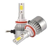 2pcs 10000LM 55W LED Car Headlight H8 H9 H11 Halogen Lamp Bulb Built-in Cooling Fan 6000K White