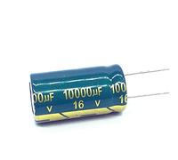 2pcs 10000uf16V Condensatore elettrolitico in alluminio ad alta frequenza a bassa ESR/impedenza Size16 * 30mm 16V 10000uf Elementi di accumulo di energia