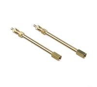 2pcs 100mm Copper Tyre Valve Extension Rod Silver | Solid per copper construction, silver tone finish, 100mm length, fits standard valves, car motorcycle use