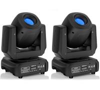 2Pcs 100W Teste mobili LED RGBW Luci da palcoscenico 3Prisma effetto Luce DJ Fari 8 colori 8 Gobos per Discoteca Bar Festa Illuminazione