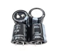 2Pcs/10Pcs 120uF 450V 25x25mm 450V120uF Condensatore PSU snap-in a lunga durata Dispositivi elettronici (Size : One Size)