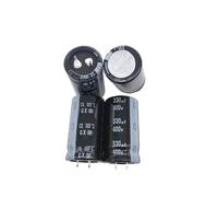 2PCS/10PCS 330uf 400v GX/GG/GR 25x45mm 400V330uF Snap-in PSU Capacitor ICXLPMC(One Size)
