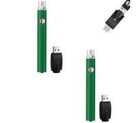 2Pcs 1100mAh Thread Soldering Iron Kits, 3 Gear Adjustable Voltages, Portable USB Rechargeable Pen, Solder Welding Tool for Home Appliance Repair (green)