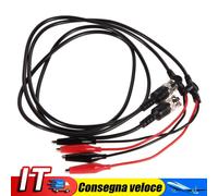 2pcs 110cm BNC Q9 to Dual Alligator Clip Oscilloscope Test Probe Leads IT