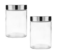 2pcs 1200ml Serbatoio di stoccaggio di rotondo Bottiglia di conservazione