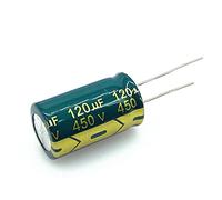 2pcs 120UF ad alta frequenza a bassa impedenza 450v 120UF condensatore elettrolitico in alluminio dimensioni 18 * 30mm Elementi di accumulo di energia