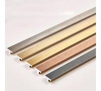 2PCS*125CM Listello Soglia In Metallo, Striscia Transizione Pavimento Alluminio Modanature A T, Per Unire Gli Spazi Tra Pavimenti Laminato E Piastrelle(Red,W0.4cm)