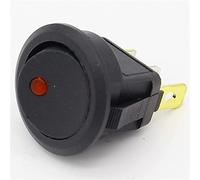 2pcs 12V Led Rocker Switch Led Dot Light 3 Pin ON-Off Rocker Switch (Color : Red)(Red)