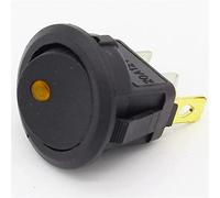 2pcs 12V Led Rocker Switch Led Dot Light 3 Pin ON-Off Rocker Switch (Color : Red)(Yellow)