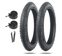 2PCS 14x1,9 16/18/20/22x1,95 20x2,125 Pollici Pneumatico Per Bici Con Camera D'aria 14 1,9, 16/18/20/22 1,95, 20 2,125 Pollici Pneumatici MTB Per L'ibrido, Pendolare Cittadino(16x1.95")