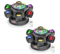 2PCS 150W Teste Mobili LED da con DMX 512 6 Bracci Luminosi Effetti Luce RGBW Teste Mobili DJ Con Telecomando Perfetta Per Matrimoni Feste, Teatri e DJ