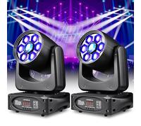 2PCS 150W Teste mobili LED RGBW Disco DJ Luci 6 Bee Eye Prisma Effetto Luce con 8 Gobos Illuminazione Palcoscenico per Feste Bar Club Matrimoni Chiesa Live Band