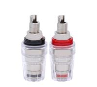 2PCS/1pair Ottone Nichelato 4MM Terminali Binding Post Vincolante Spina A Banana Connettore for Amplificatore Altoparlante Rosso + colore nero