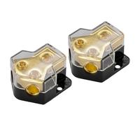 2pcs 2-Way Audio Power Cable Splitter Distribution Block for Car Boat Truck New