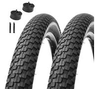 2PCS 20 * 1,75/1,95/2,125/2,35 Pneumatico Per Bici BMX E Set Di Tubi 20 * 1,75/1,95/2,125/2,35 Cerchi Larghi Per Bicicletta Da Crociera Mountain Beach O Bicicletta Fuoristrada(20x2.125")