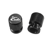 2Pcs 2025 New Motorcycle Accessories Tire Valve Air Port Stem Cover Caps Compatible With Super CUB C70 90 110 C125(Black)