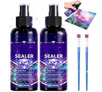 2Pcs 2026 New Diamond Art Sealer Spray,Quick Dry Gloss Diamond Art Sealer,Clear Protective Coating,Locks Beads Stop Falling Off & Dust,For Artpuzzles,Coasters & Diy Crafts,Portable.
