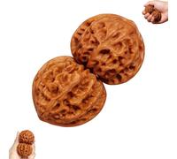 2pcs 2026 wenwan walnuts,chinese walnuts fidgets,Walnut and Massage Stress Relief Health Care Ball Toy for Stress Relief, Travel and Meditation(B)