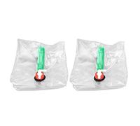 2Pcs 20L Foldable Water Bucket with Spigot, Lightweight PVC Transparent Water Container for Camping, Hiking, Emergency, and Outdoor Activities