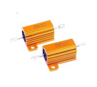 2PCS 25W RX24 Aluminum Power Metal Shell Case Wirewound Resistor 0.1~100K 1R 10R 100R 4.7K 5.1K 10K 15K 20K 22K 30K 50K 75K Ohm BIANMTSW(25W-45 Ohm)